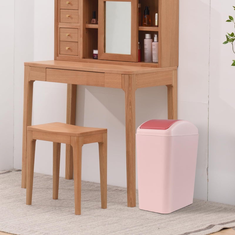 Nicesh 4.5 Gallon Trash Can with Swing Lid, Plastic Swing Top Trash Can (Pink) - Image 5
